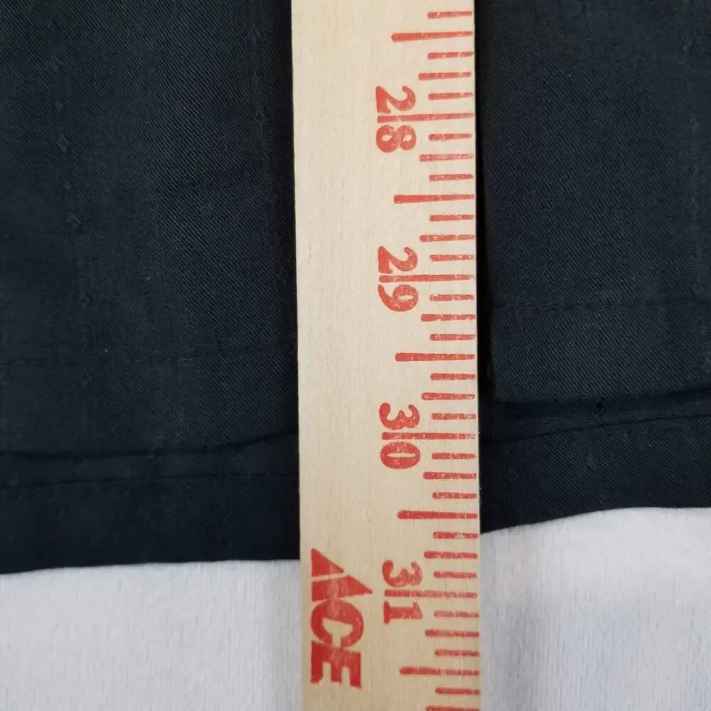 Bamboo Cay Shirt Mens Large Black Embroidered Bamboo Modal Button Up Camp Casual - Picture 9 of 10